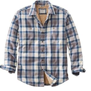 NWOT L.L. Bean Men's Plaid Sherpa Jacket